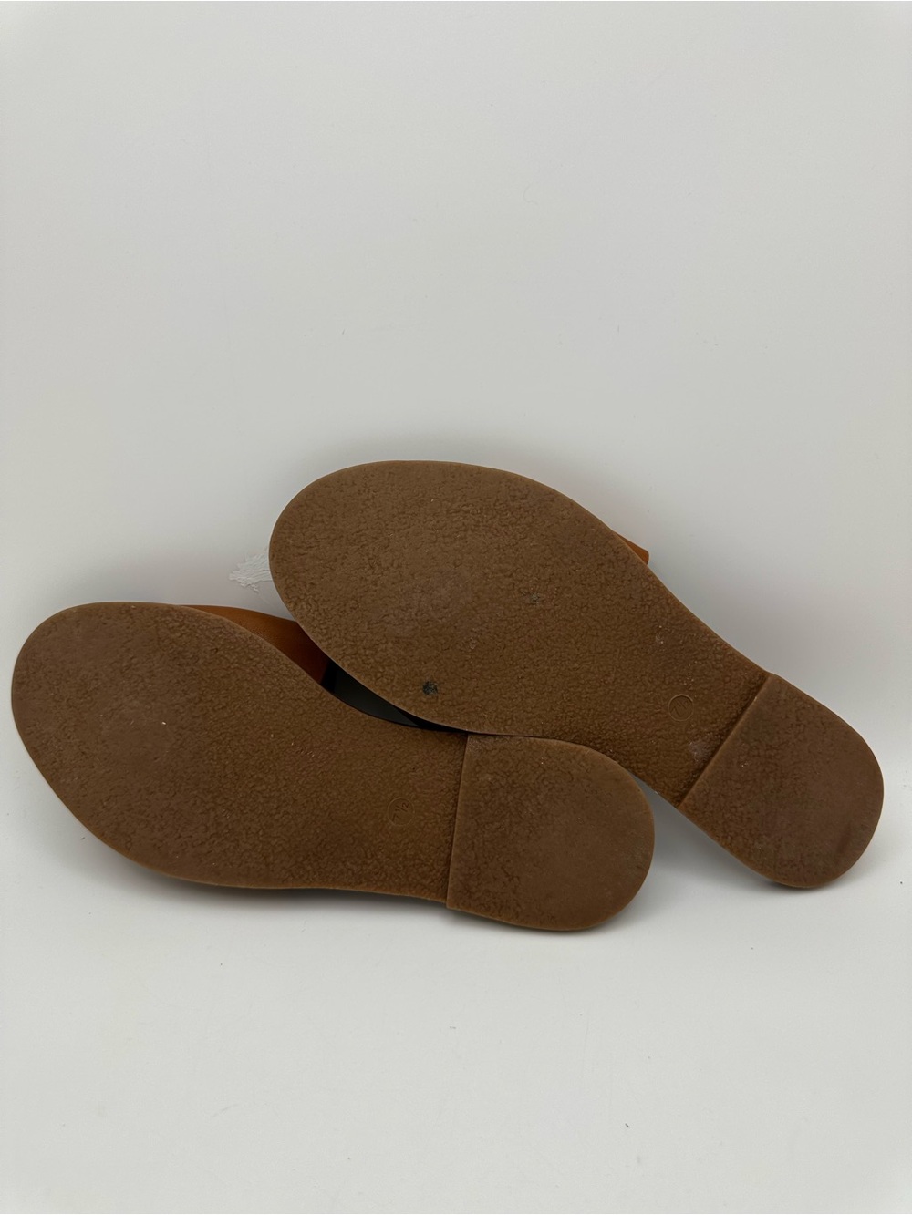 Madewell Brown Leather Slide Sandals with Toe Loop Sz 7.5 - Picture 8 of 10